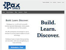 Tablet Screenshot of paxspace.org
